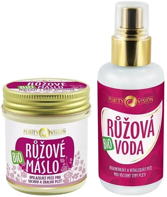 Набор - Purity Vision Bio Rejuvenating Set With Damask Roses (wat/100ml + butter/oil/120ml) — фото N2