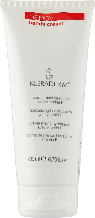 Крем для рук зволожувальний з вітаміном F - Kleraderm Happy & Body Care Hands Cream — фото N1