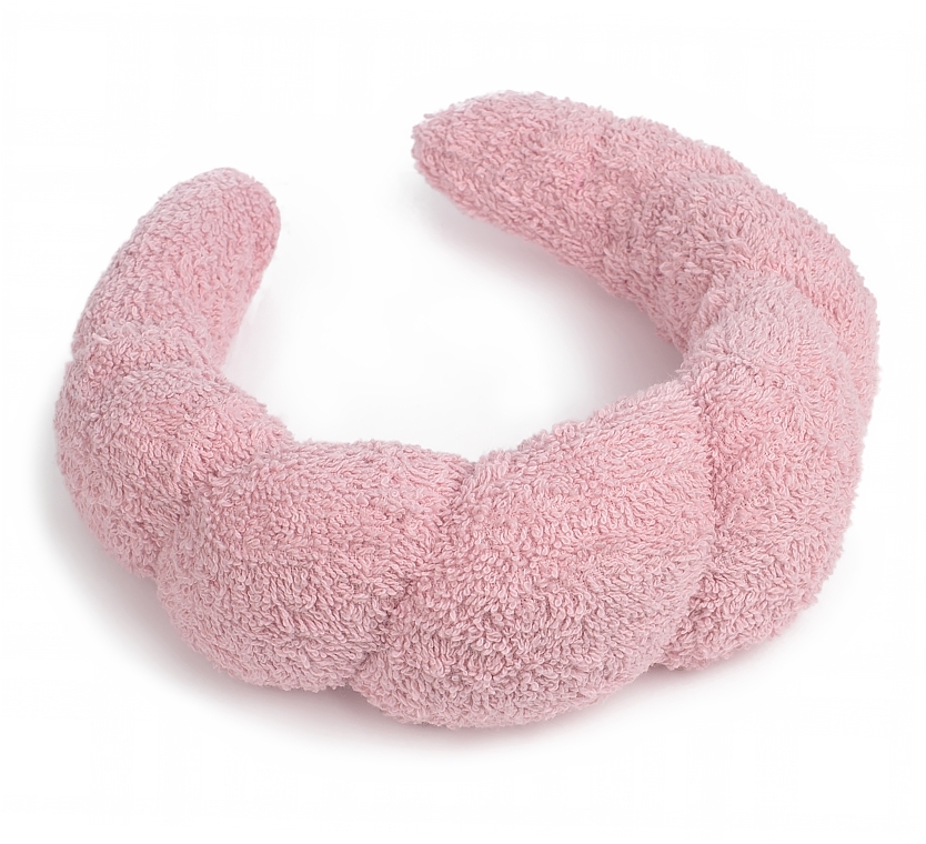 Обруч об'ємний для б'юті-рутини, рожевий "Easy Spa" - Makeup Spa Headband Face Washing Pink — фото N1