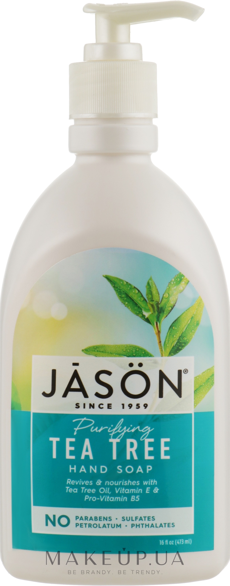 Очищающее жидкое мыло для рук "Чайное дерево" - Jason Natural Cosmetics Purifying Tea Tree Hand Soap — фото 473ml