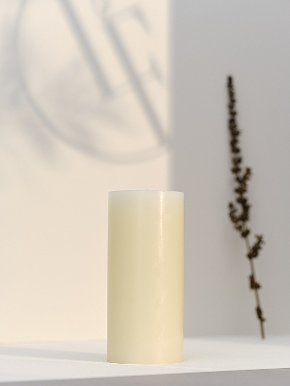 Свеча-цилиндр, диаметр 7 см, высота 15 см - Bougies La Francaise Cylindre Candle Ivory — фото N2