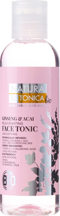 Тонік для обличчя відновлювальний, женьшень та асаї - Natura Estonica Ginseng & Acai Face Tonic — фото N1