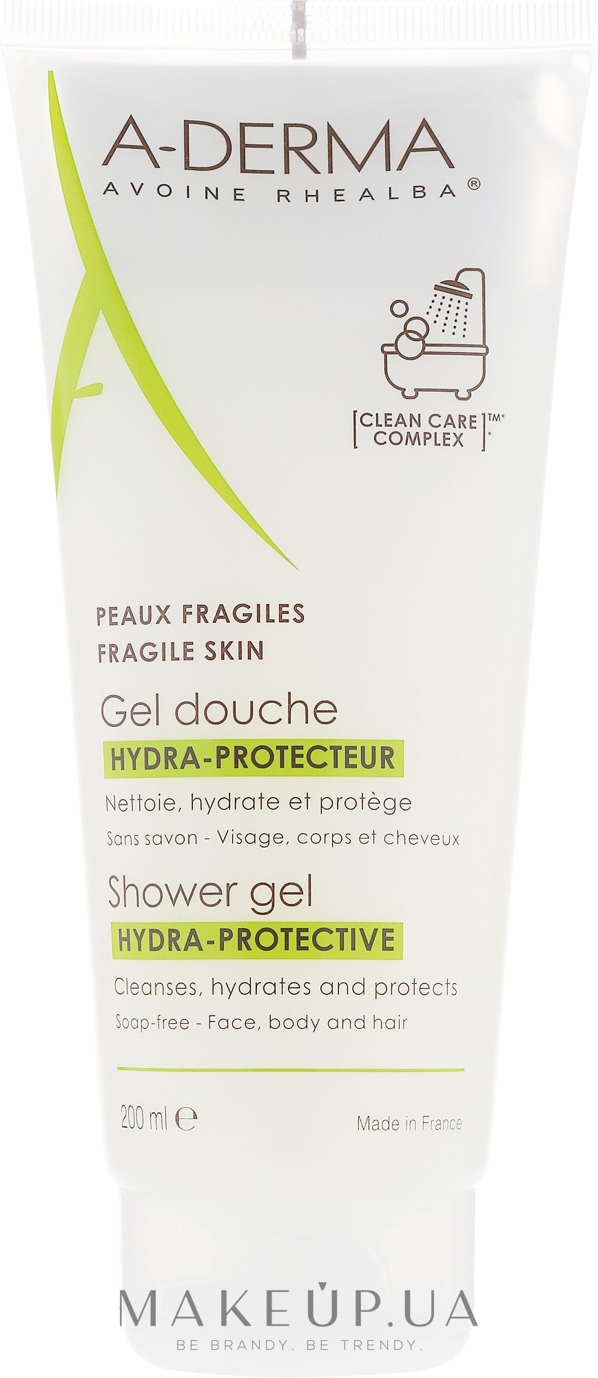 Зволожувальний гель для душу - A-Derma Hydra-Protective Shower Gel — фото 200ml