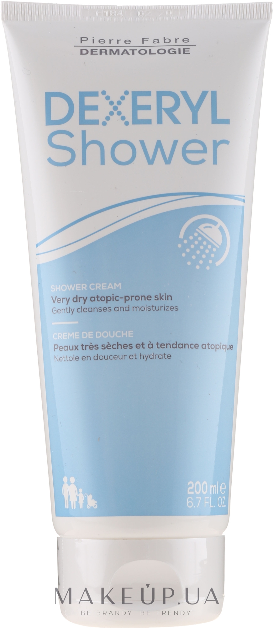Очищувальний крем для душу для дуже сухої і схильної до атопії шкіри - Pierre Fabre Dermatologie Dexeryl Shower Cream — фото 200ml