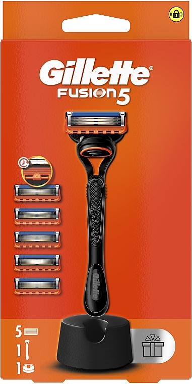 Бритва с 5 сменными кассетами+подставка - Gillette Fusion5 — фото N3