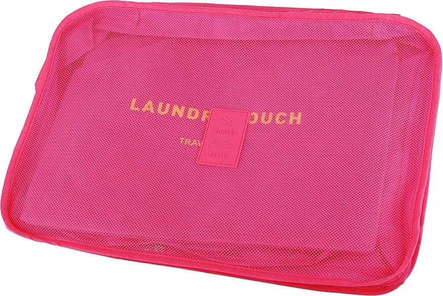 Набір дорожніх органайзерів, 7 шт., яскраво-рожевий - Cosmo Shop Travel Organizer Bag Set Blue CS0009 — фото N1