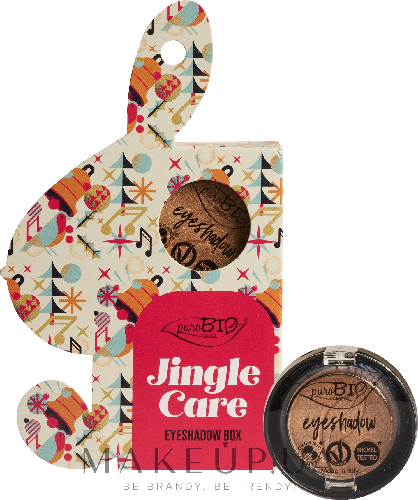 Тени для век в подарочной коробке - PuroBio Cosmetics Jingle Care Eyeshadow Box — фото 01 - Champagne