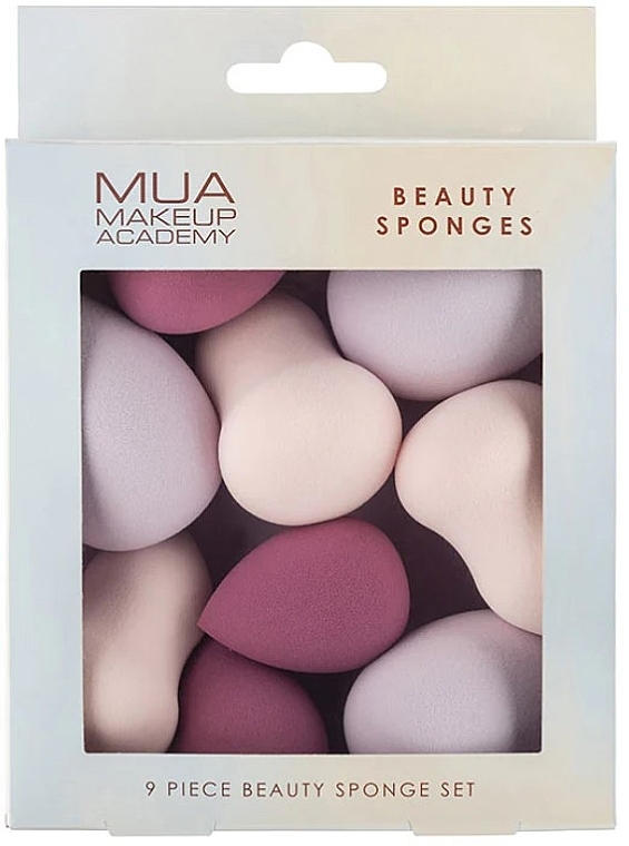 Набір спонжів для макіяжу, 9 шт. - MUA 9 Piece Makeup Sponge Set — фото N1