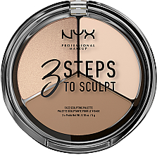 Парфумерія, косметика Палетка корегувальних засобів - NYX Professional Makeup 3 Steps To Sculpting Palette *