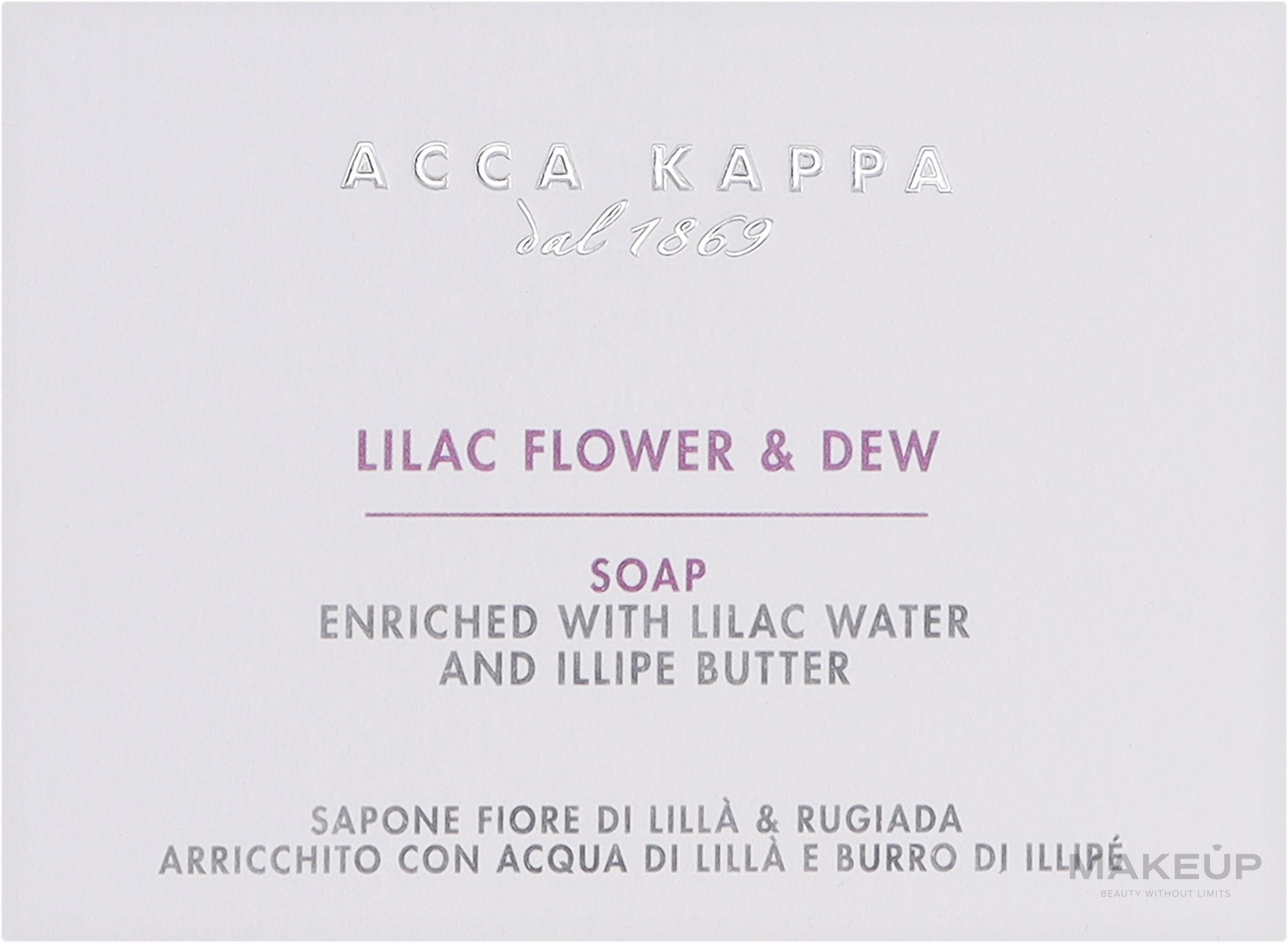 Мыло "Цветок сирени и роса" - Acca Kappa Lilac Flower & Dew Soap — фото 150g
