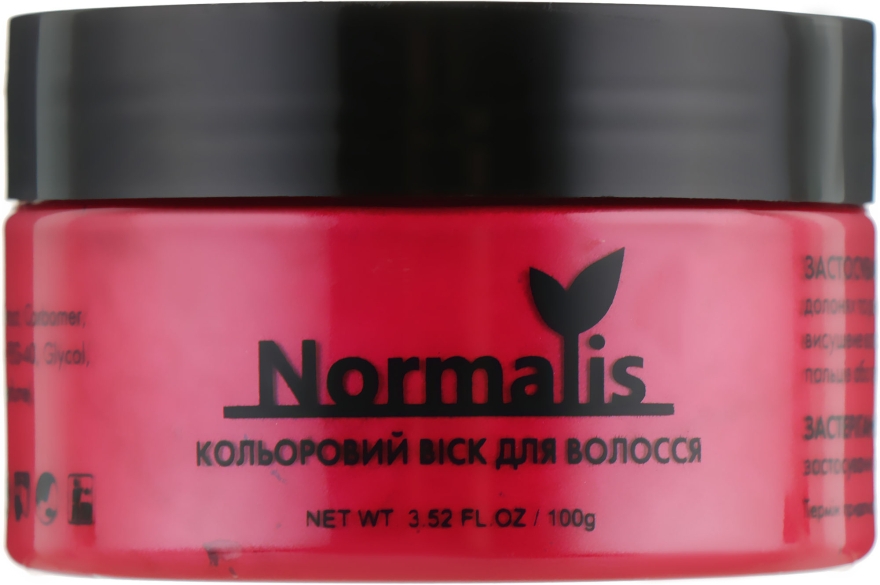 Цветной воск для волос, красный - Normalis — фото N1