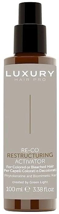 Спрей-активатор для фарбованого та знебарвленого волосся - Green Light Luxury Hair Pro Re-Co Restructuring Activator For Colored or Bleached Hair — фото N1
