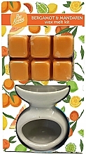 Набор для ароматерапии с воском и лампой "Бергамот и мандарин" - Pan Aroma Wax Melt Burner Kit Bergamot & Mandarin — фото N1