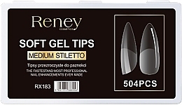 Типсы для ногтей, акриловые, прозрачные, 504 шт. - Reney Cosmetics RX-183 — фото N1