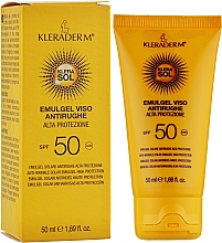 Эмульсия солнцезащитная антивозрастная для лица с SPF 50 - Kleraderm Emulgel Viso Antirughe — фото N2