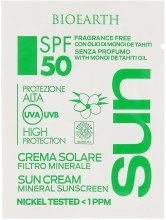 Парфумерія, косметика Крем для засмаги SPF50 - Bioearth Sun Protective Face Cream SPF50 (пробник)