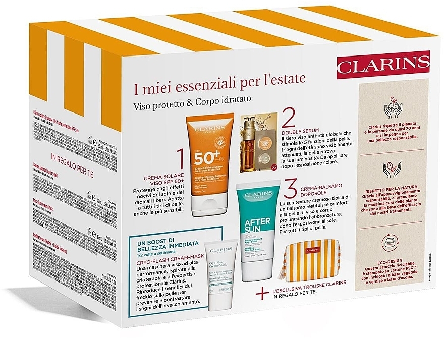 Набор, 5 продуктов - Clarins Sun Face Expert — фото N3