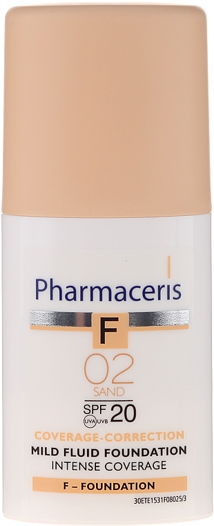 Делікатний тональний флюїд SPF20 - Pharmaceris F Intense Coverage Mild Fluid Foundation SPF20 — фото N4
