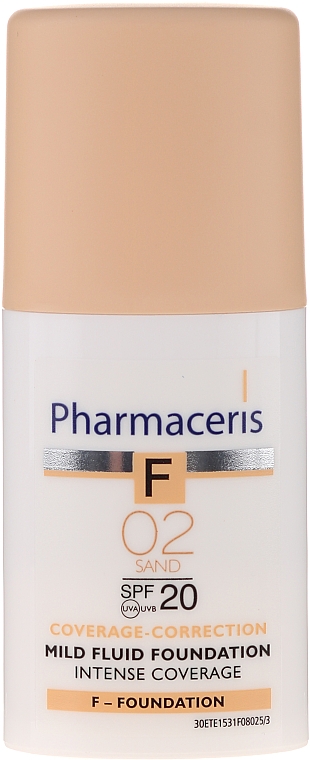 Деликатный тональный флюид SPF20 - Pharmaceris F Intense Coverage Mild Fluid Foundation SPF20 — фото N4