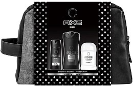 Парфумерія, косметика Набір - Axe Black (body/spray/150ml + sh/gel/250ml+deo/stick/50ml + pouch)