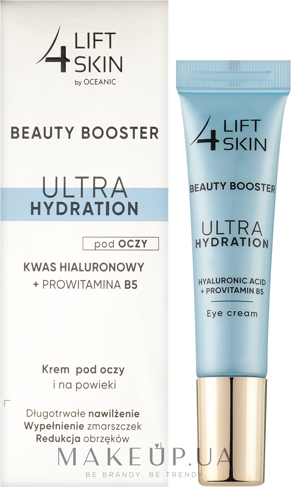 Крем для шкіри навколо очей - Lift 4 Skin Beauty Booster Ultra Hydration Hyaluronic Acid + Provitamin B5 — фото 15ml