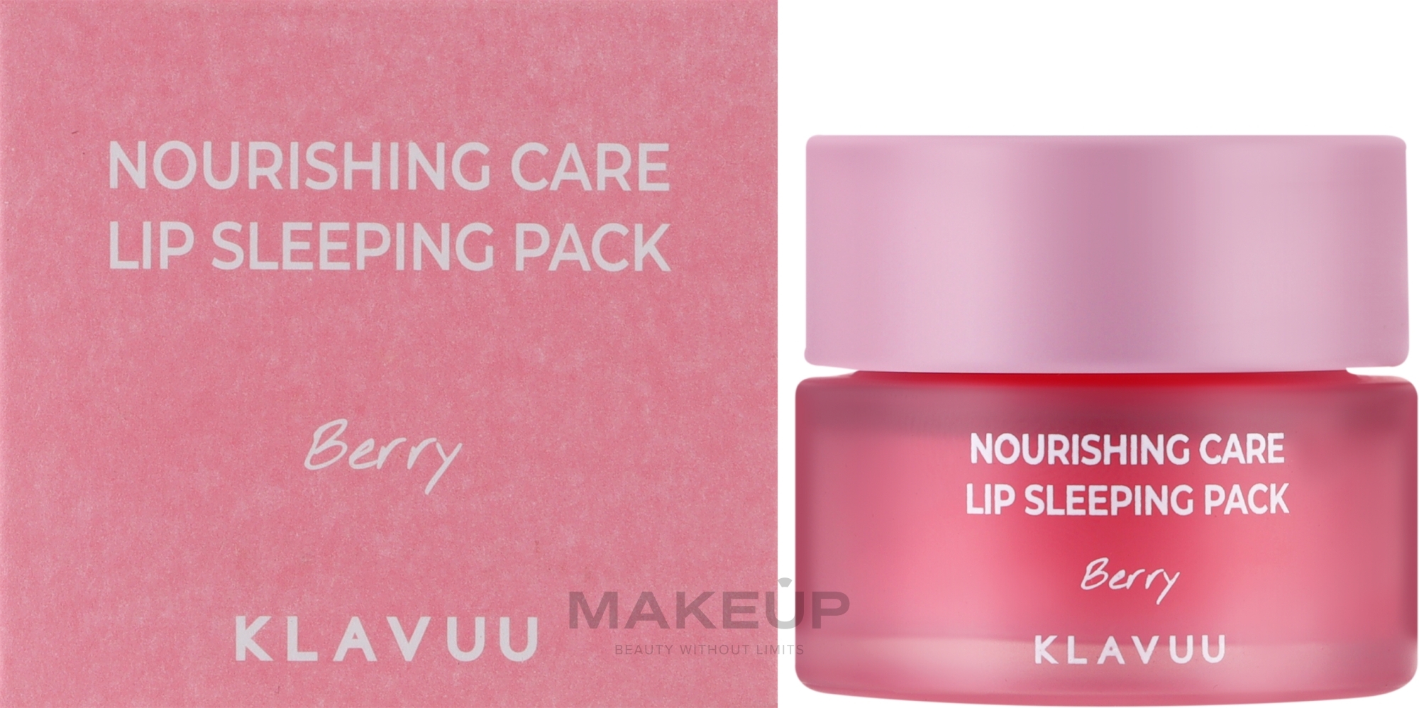Нічна маска для губ з ягодним ароматом - Klavuu Nourishing Care Lip Sleeping Pack Berry — фото 20g