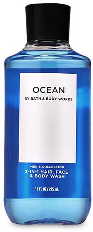 Засіб для миття обличчя, тіла й волосся - Bath and Body Works Men`s Collection Ocean 3 In 1 Hair, Face & Body Wash — фото N1