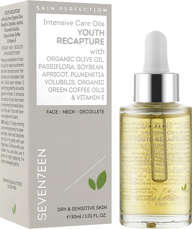 Олія для сухої та чутливої шкіри обличчя - Seventeen Intensive Care Oils Youth Recapture — фото N2