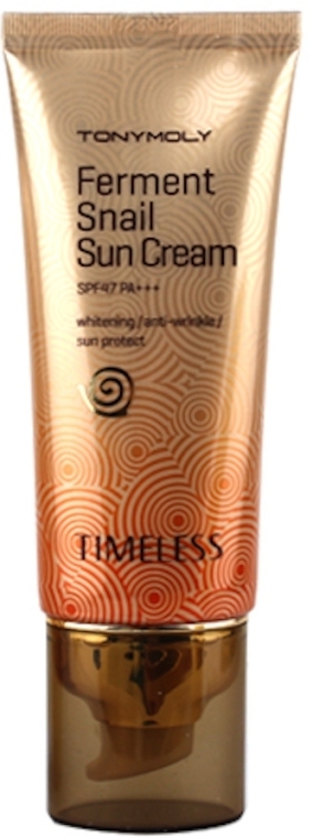 Равликовий крем з сонцезахистом SPF47 - Tony Moly Timeless Ferment Snail Sun Cream 