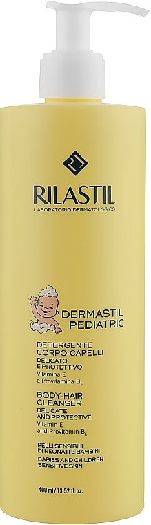 Детский очищающий гель для волос и тела - Rilastil Dermastil Pediatric Body-Hair Cleanser  — фото N3
