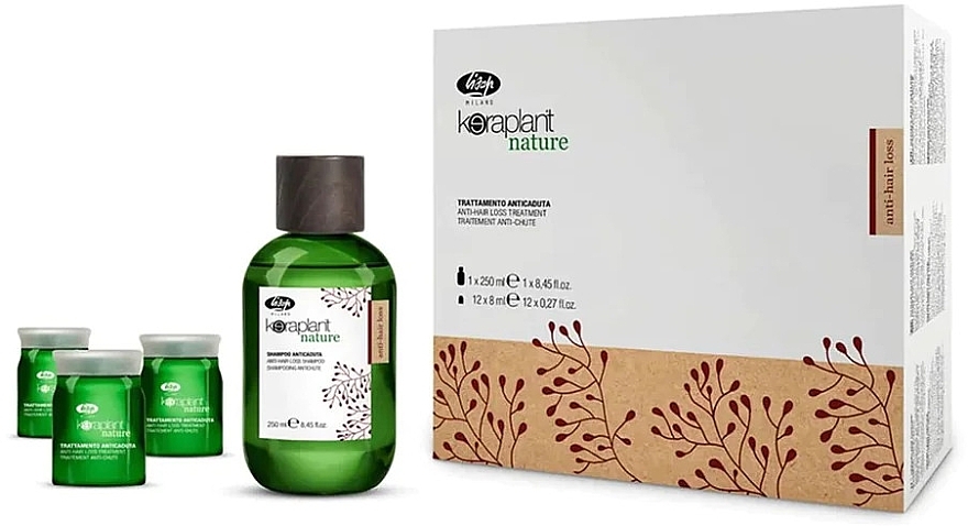 Набор - Lisap Keraplant Nature Kit (h/lot/12*8ml + shampo/250ml) — фото N1