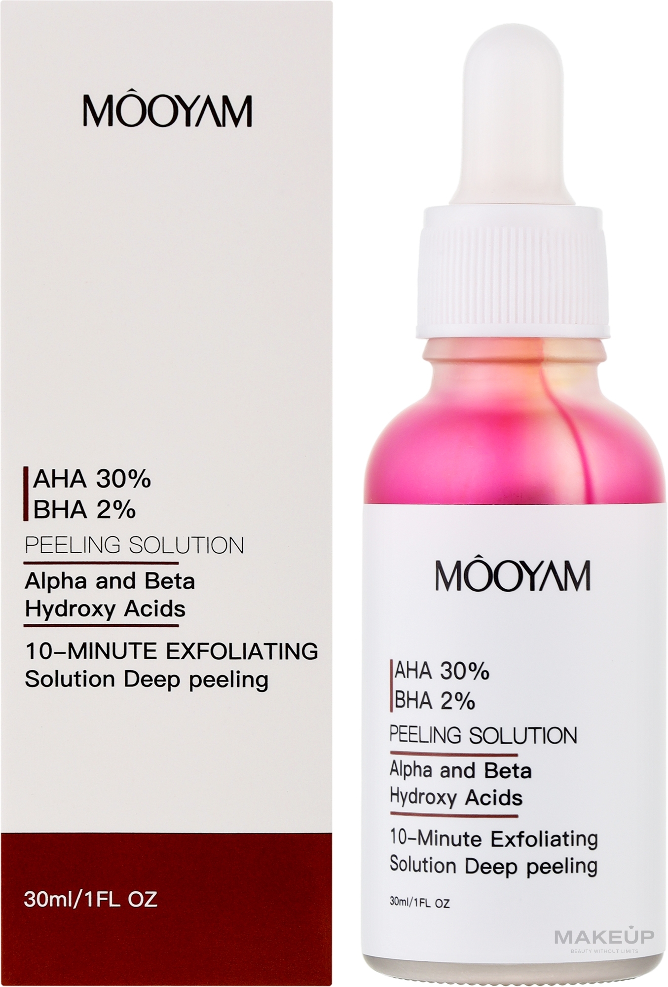 Пилинг с АНА и ВНА кислотами - Mooyam AHA 30% BHA 2% Peeling Solution — фото 30ml