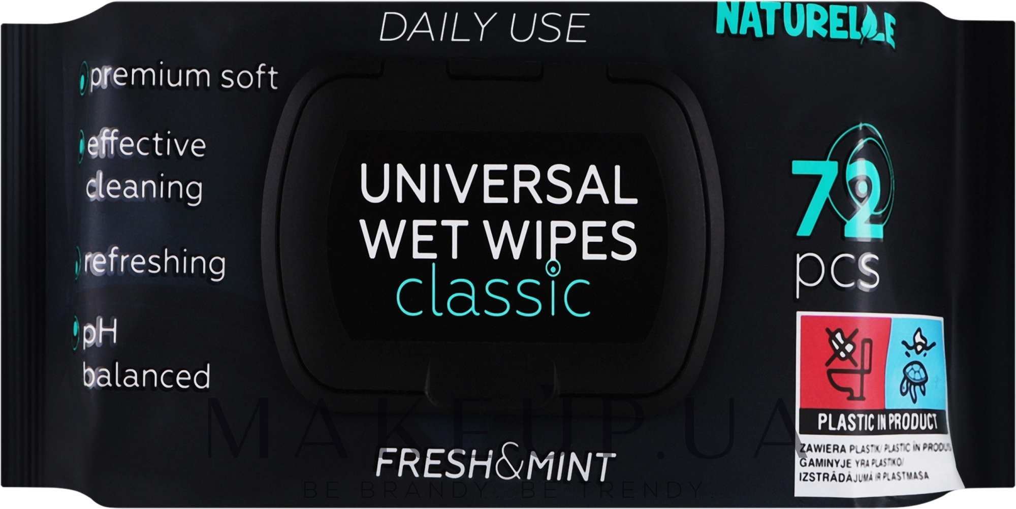 Влажные салфетки универсальные "Classic", 72 шт. - Naturelle Universal Wet Wipes — фото 72шт