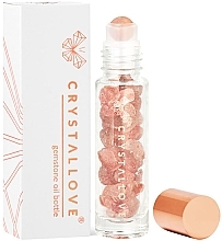 Флакон із кристалами для олії "Полуничний кварц", 10 мл - Crystallove Strawberry Guartz Oil Bottle — фото N1