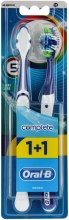 Набор зубных щеток "Комплекс Пятисторонняя чистка", 40 средняя, синяя+синяя - Oral-B Complete 5 Way Clean — фото N1
