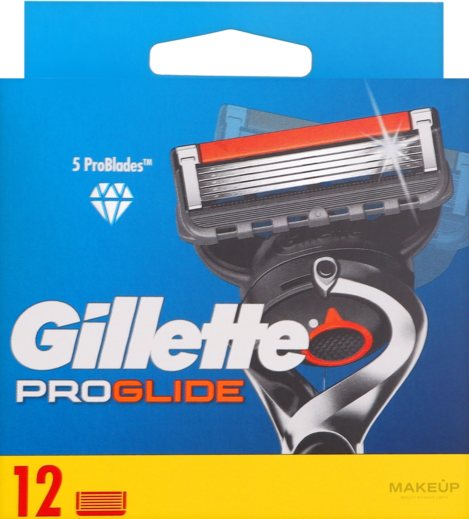 Змінні касети для гоління, 12 шт. - Gillette Fusion ProGlide — фото 12шт