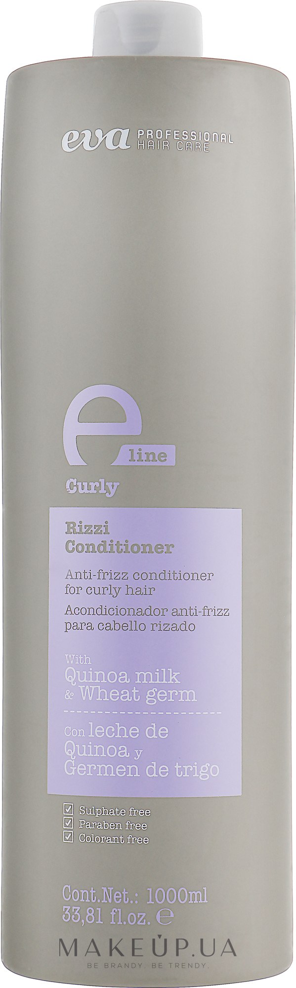 Кондиционер для разглаживания для всех типов волос - Eva Professional E-line Curly Conditioner — фото 1000ml