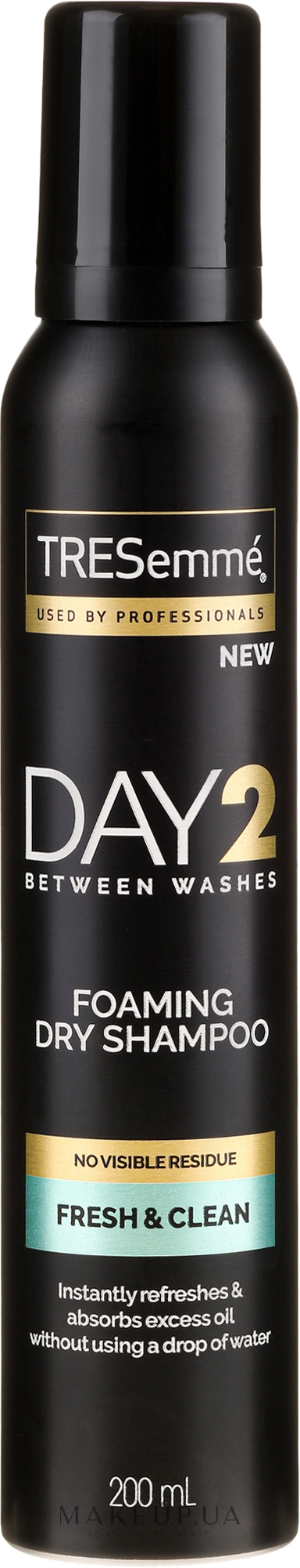 Сухой шампунь для нормальных и густых волос - Tresemme Day 2 Fresh & Clean Foaming Dry Shampoo — фото 200ml