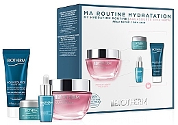 Духи, Парфюмерия, косметика Набор - Biotherm Aquasource Moisturizer Set For Dry Skin (f/cr/50ml + f/balm/20ml + f/elixir/5ml + eye/cr/5ml)