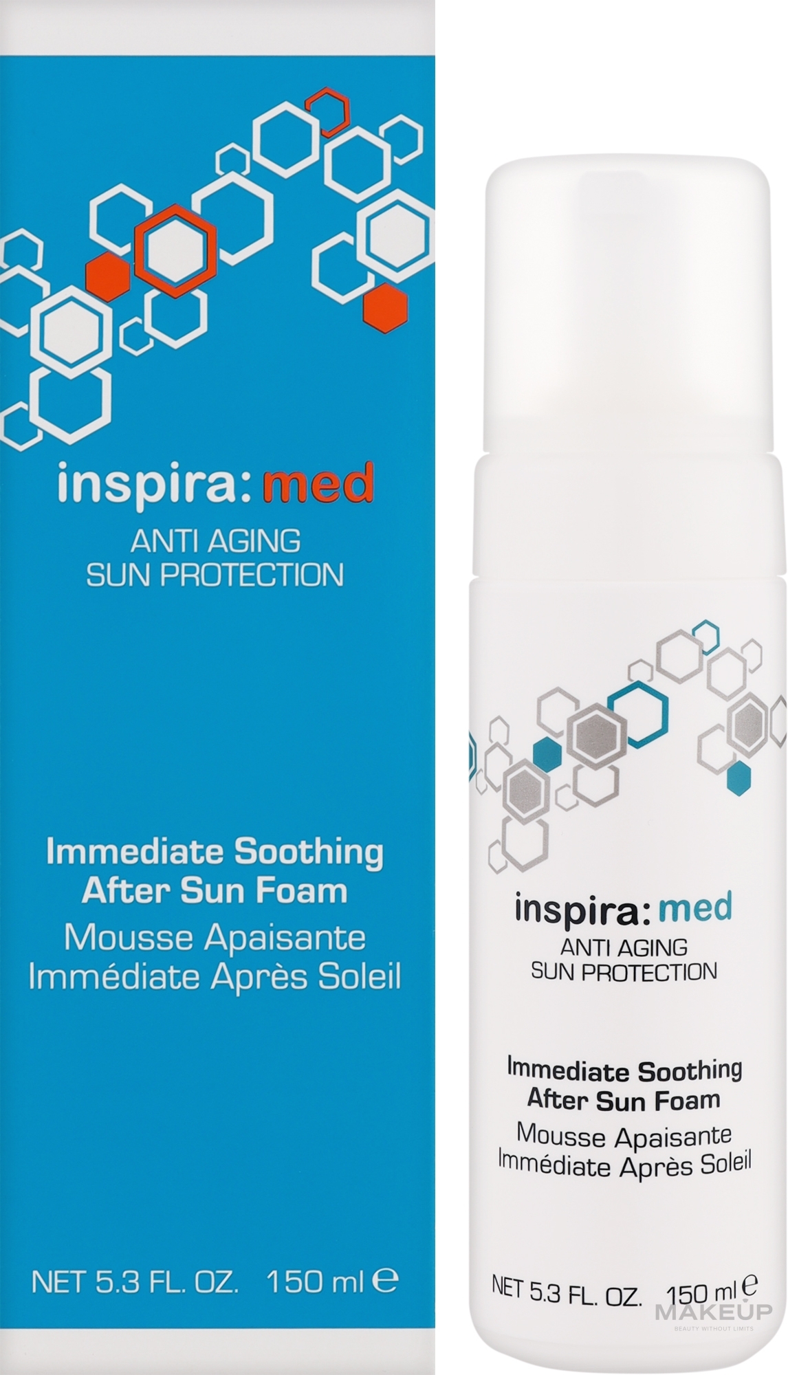 Успокаивающая пена после загара - Inspira:cosmetics Med Sun Immediate Soothing After Sun Foam  — фото 150ml