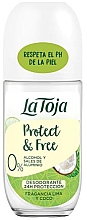 Духи, Парфюмерия, косметика Шариковый дезодорант "Лайм и кокос" - La Toja Protect & Free Lime Coconut Deodorant Roll On