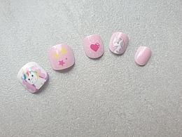 Накладные самоклеящиеся ногти для детей "Единорог", 976 - Deni Carte Tipsy Kids  — фото N4
