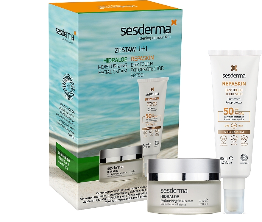 Набор - SesDerma Laboratories Hidraloe & Repaskin (f/cr/50ml + cr/50ml) — фото N2