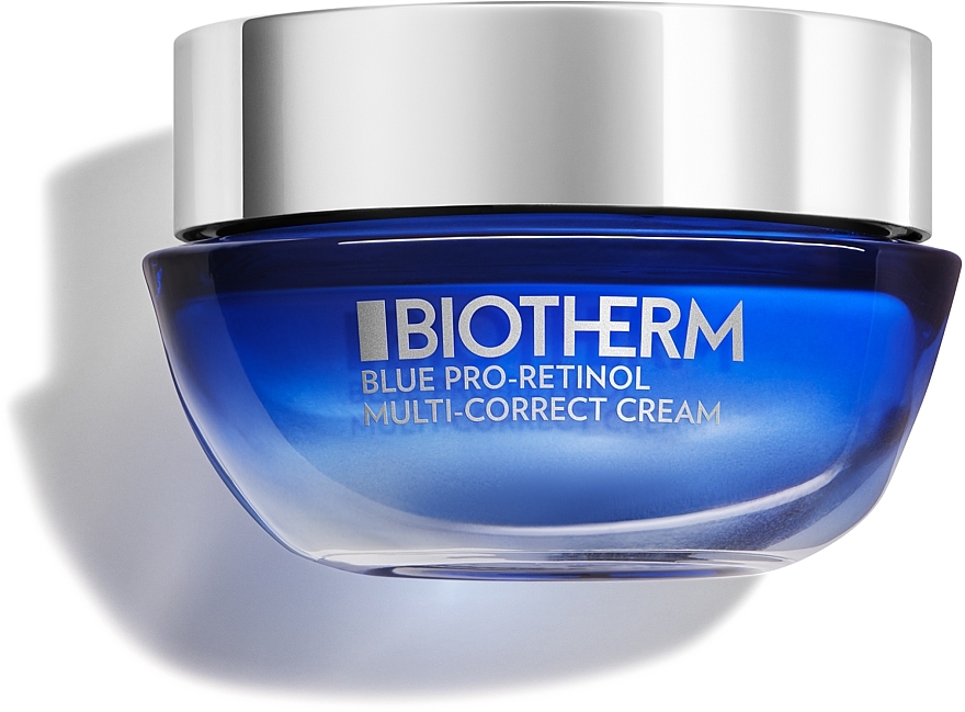 Антивіковий мульти-коригувальний крем з ефектом відновлення для всіх типів шкіри обличчя з про-ретинолом і екстрактом водоростей - Biotherm Blue Therapy Pro-Retinol — фото N1