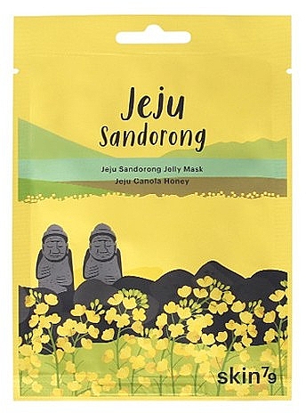 Хлопковая маска для лица "Каноловый мед с Чеджу" - Skin79 Jeju Sandorong Jelly Mask Jeju Canola Honey — фото N1
