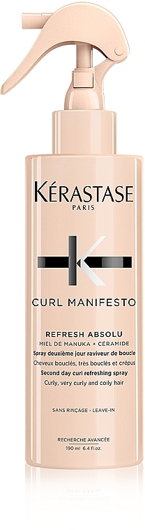 Освежающий спрей-вуаль, который не требует смывания, для завитков кудрявых волос - Kerastase Curl Manifesto Refresh Absolu  — фото N1