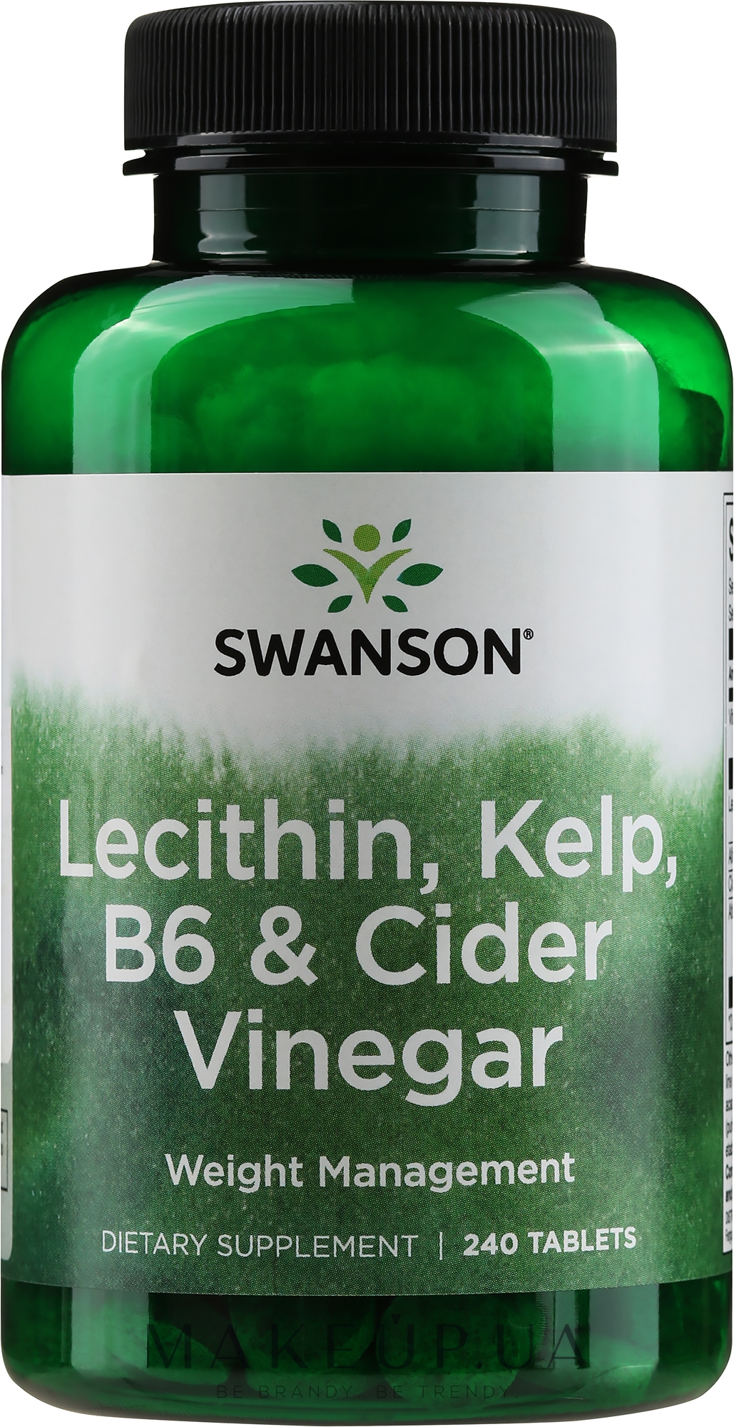 Пищевая добавка "Лецитин, водоросли, B-6 и яблочный уксус" - Swanson Lecithin Kelp B-6 & Cider Vinegar — фото 240шт