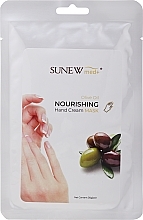 Поживна маска для рук з оливковою олією - Sunew Med+ Olive Oil Nourishing Hand Cream Mask — фото N1