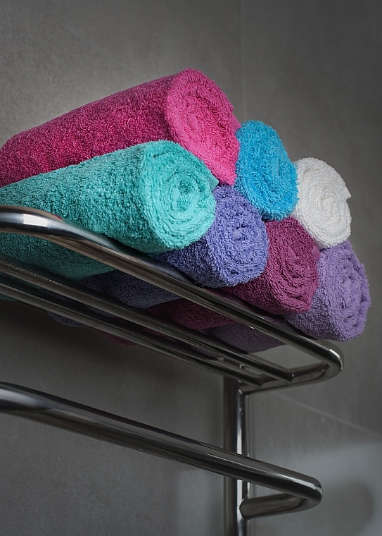 Набір рушників для обличчя, біле та фіолетове "Twins" - MAKEUP Face Towel Set Purple + White — фото N4