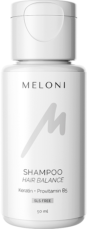 Відновлювальний безсульфатний шампунь з кератином та провітаміном В5 - Meloni Hair Balance Shampoo